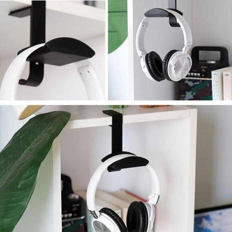 Toolless Adjustable Desk Clamp Headsets Stand For Workspaces Headphone Rack With Secure Grip