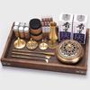 Messing Weihrauchbrenner Tragbar DIY Zen Weihrauchbrenner Siegel Weihrauch Keramik Set Hand Duftpulver Herstellung Weihrauchbrenner