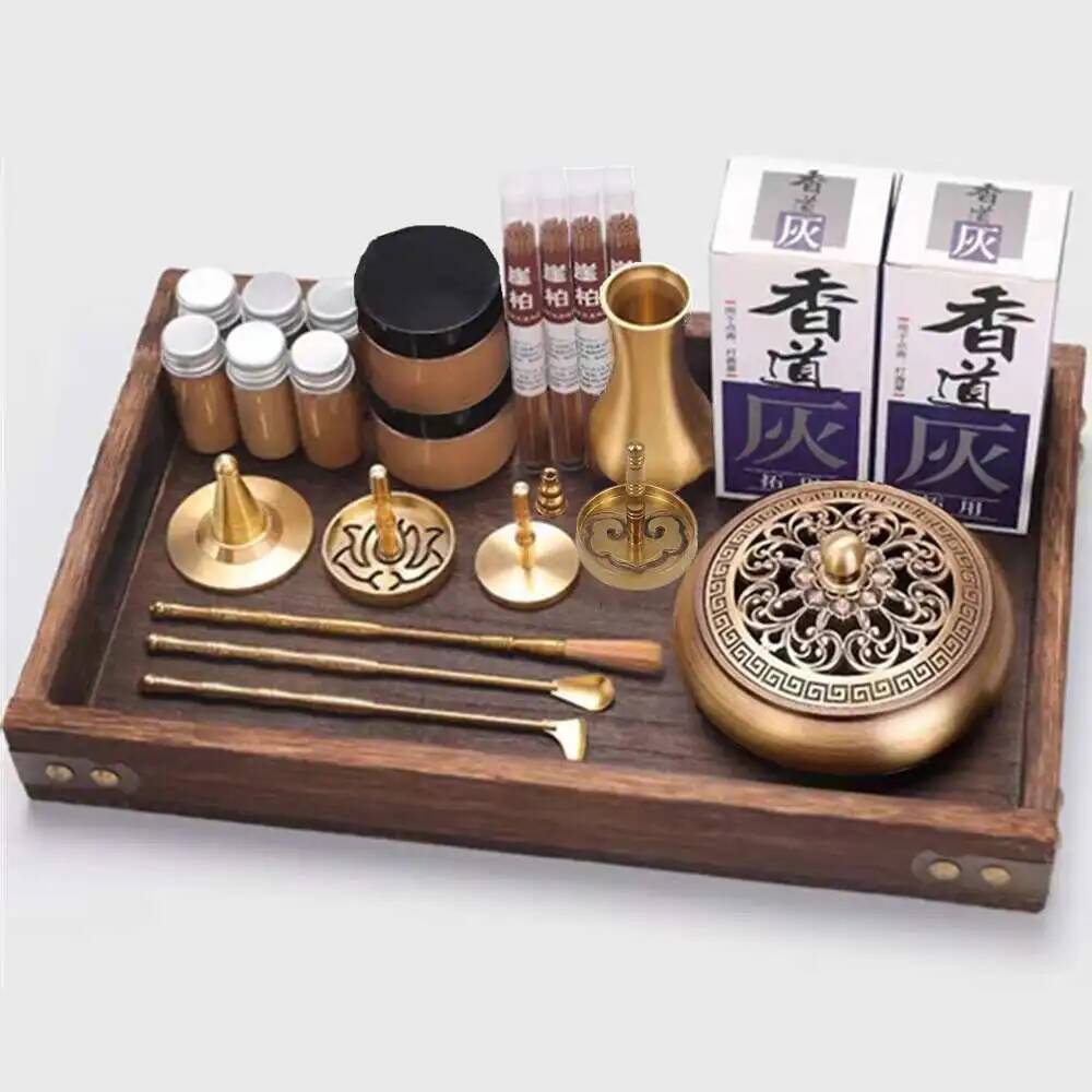 Messing Weihrauchbrenner Tragbar DIY Zen Weihrauchbrenner Siegel Weihrauch Keramik Set Hand Duftpulver Herstellung Weihrauchbrenner