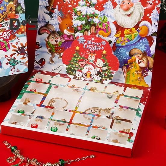 Weihnachts-Countdown-Kalender, Armband-Bastelset für Mädchen, DIY-Schmuckperlen-Charm-Set, 24 Tage, Weihnachts-Countdown-Geschenk für Kinder und Teenager