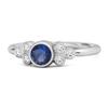 Bezel Set Blue Sapphire 925 Sterling Silver Boho Ring