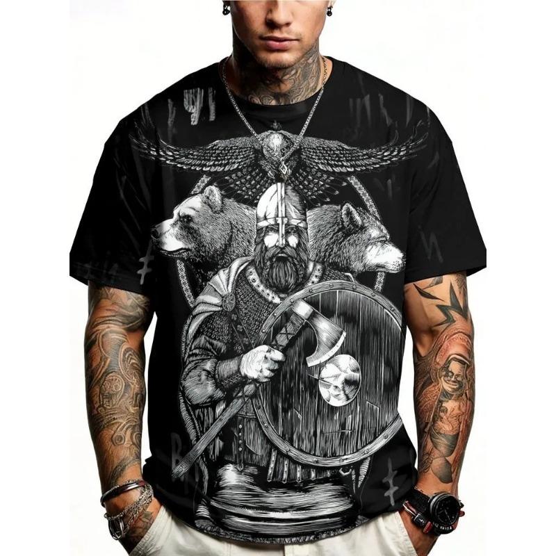 Men s Casual Sports 3D Printed T-shirt M
