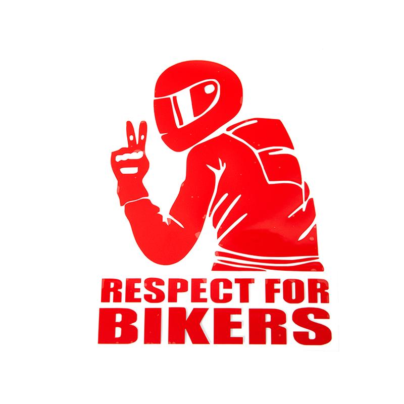 

Respect Biker Sticker For On Car Motorcycle Vinyl 3D Stickers And Decals красный