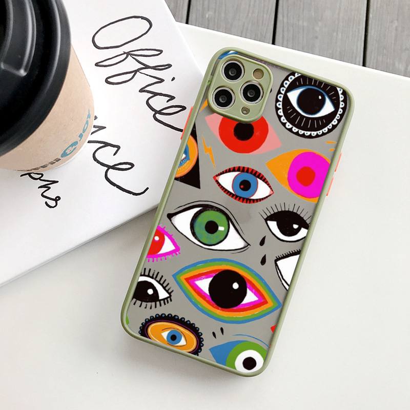 Turkish Evil blue eye Phone Case matte transparent For iphone 14 11 12 13 plus mini x xs xr pro max cover