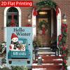 2D Flat, 2D Flat - 1pc Snowman And Fluffy Brown And White Dog (8) 2D Flat Printing, Double-Sided Garden Flag, Family Courtyard Lawn Decoration, Outdoo