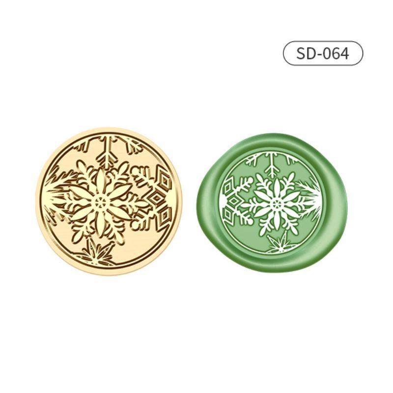 1PC Christmas Series Fire Paint Stamp Head Invitation Envelope Fire Paint Wax Seal Stamp Head Blessings Fire Lacquer Seal Decor