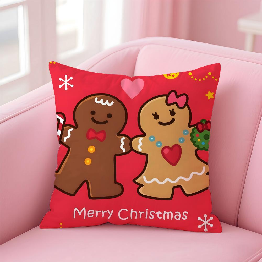 Cute A-Adorable Ginger B-Bread Cushion Cover Comfortable Reversible Pillow Cover Ideal for Car Sofa Bedroom & Beyond