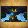 35x60 Dark Flame Mage Card Playmat Stitched with Magic Zones Tabletop Game Mats for MTG/TCG Battle Commander Desk Gaming Mat