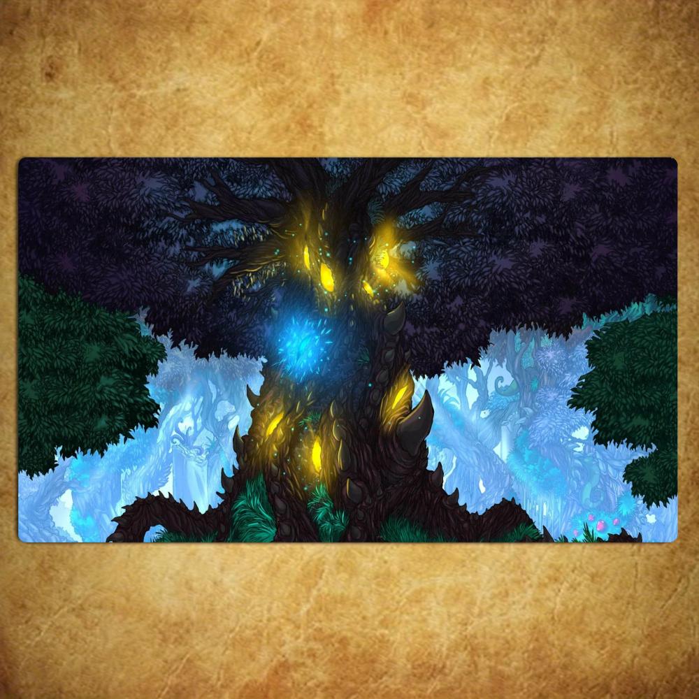 35x60 Dark Flame Mage Card Playmat Stitched with Magic Zones Tabletop Game Mats for MTG/TCG Battle Commander Desk Gaming Mat