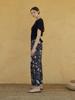 Myue Leo Print Pants Navy