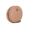Tory Burch Kira Herringbone Quilted Chain Zip Closure Lambskin Round Bag Crossbody Shoulder Bag Women Bags Pink 80975-292