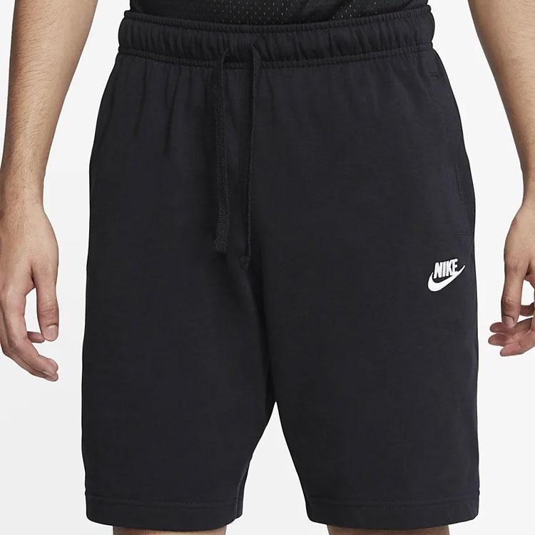 Nike Sportswear Club Solid Color Cotton Casual Shorts Black Men's BV2773-010