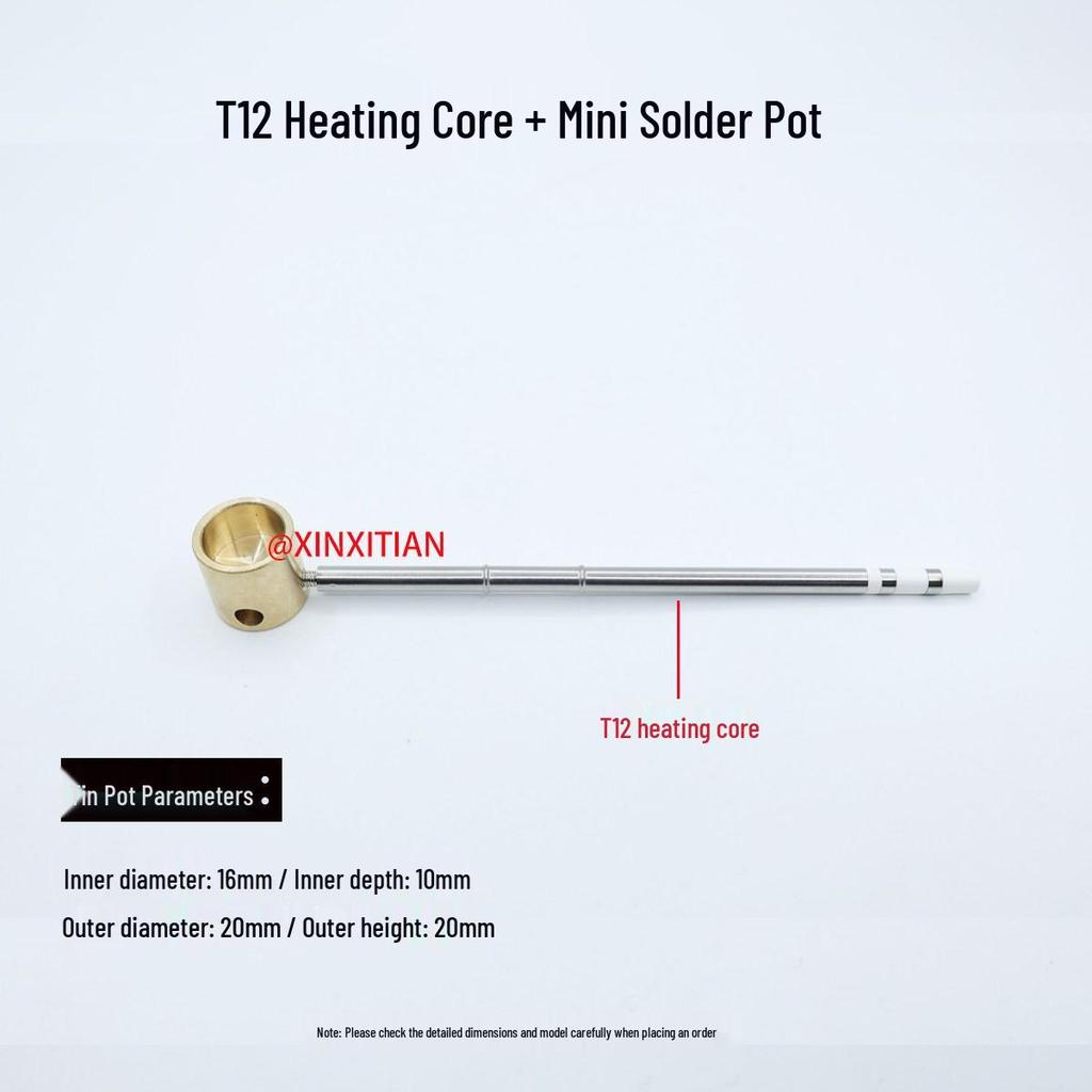 Mini Brass Pot Tin Furnace with Soldering Station & Accessories (T12/JBC245/936/907)
