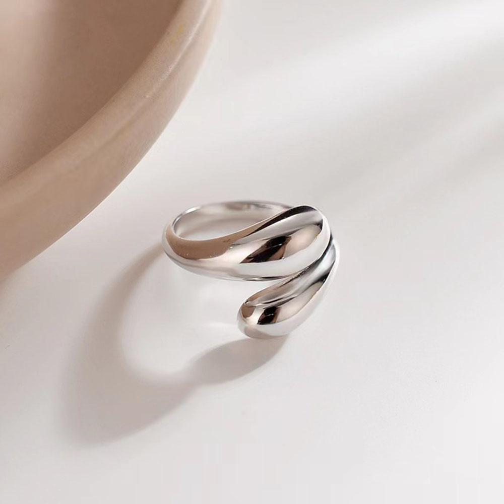 

Stainless Steel Smooth Double Ball Beads Rings For Woman Open Gold Color Geometric Wedding Couple Rings Aesthetic Jewelry Gift resizable серебряный