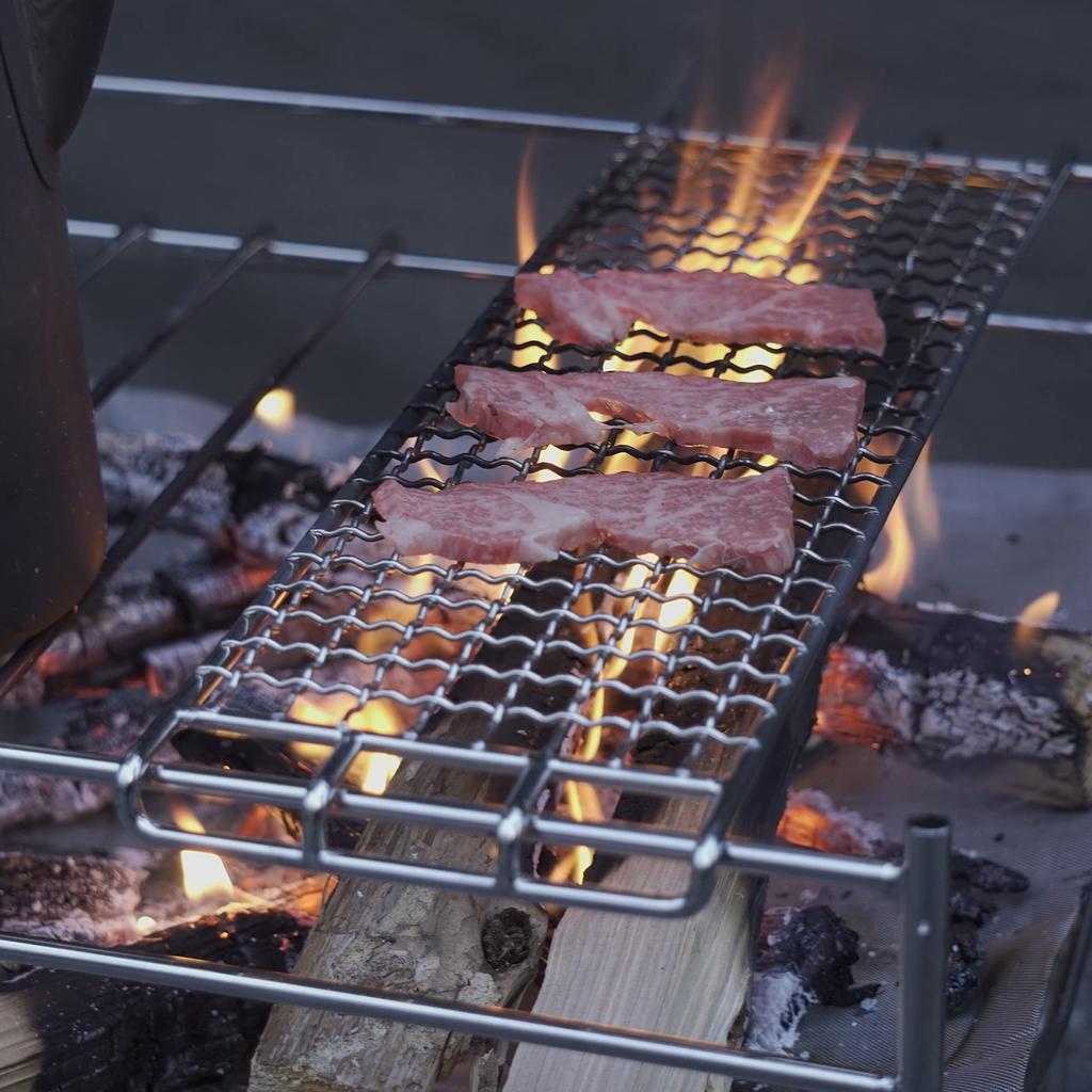 NANGOGEAR (Nanko Camping Gear) Stainless Steel Mesh Solo Grill Large Fire Pit 11105-J2 (SOLO-303-J2)