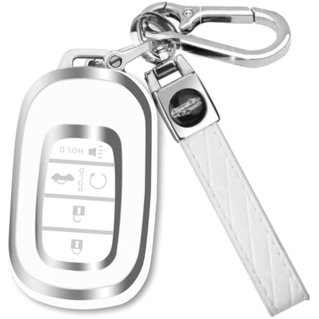 Honda Schlüsselanhänger, weiche TPU Schutzhülle für Schlüsselanhänger mit Honda Accord, Civic, Pilot Smart-Fernbedienungsschlüssel.