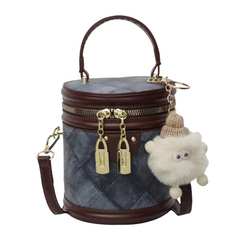 

Портативная маленькая сумка-цилиндр, новая модная и универсальная повседневная наплечная сумка-мессенджер, маленькая сумка. no pendant