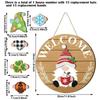 Wooden Decor Set -Gnome Interchangeable Seasonal Figures with Magnetic Pieces, Detachable Hats & Changeable Welcome Sign