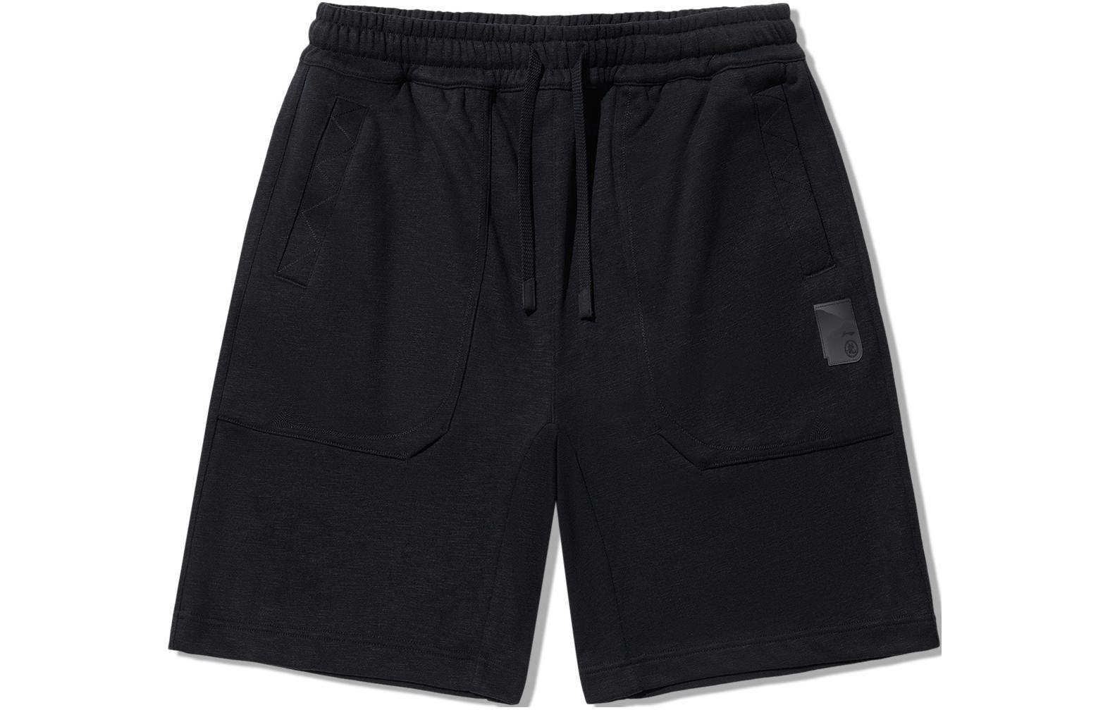 Li Ning x CHENGLONGLIANMING Casual Shorts Men s Black AKSU147-1 2XL