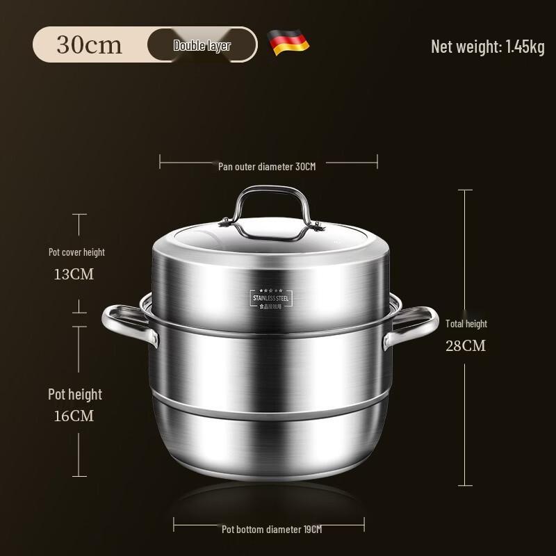 Boyiduo Thickened Food-Grade Stainless Steel Steamer Pot