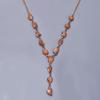 Carnelian Rough Stone Trendy Chain Electroformed Sacral Chakra Necklace Copper V-21
