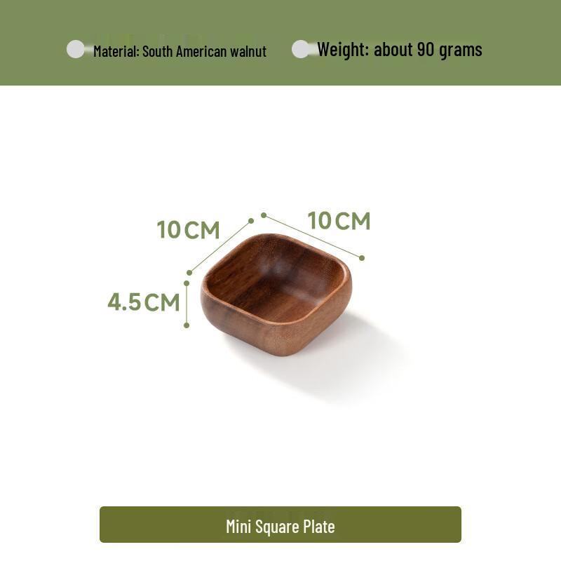 Walnut Wood Serving Tray & Bowl 10 x 4.5 cm