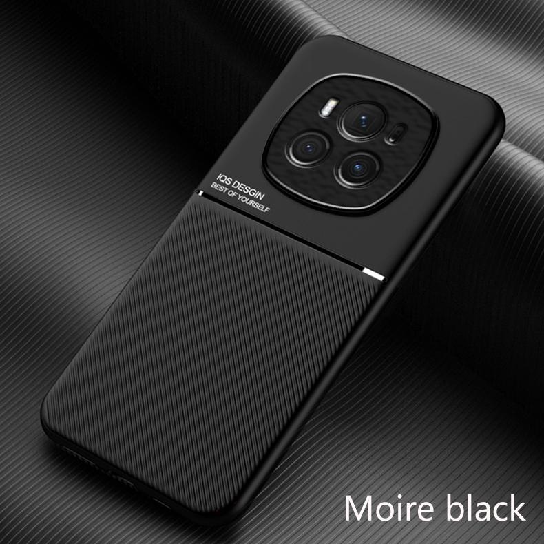 For Honor Magic6 Pro Case Magnetic Holder Leather Phone Case For Honor Magic 6 Pro 6Pro Magic6 Soft Silicone Frame Back Cover