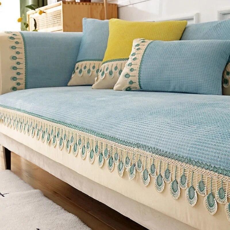 

Пледовый плюшевый чехол для дивана, универсальный нескользящий моющийся диван на четыре сезона, спинка дивана, подлокотник, подушка, элитная мебель для гостиной 70x70cm 1pcs