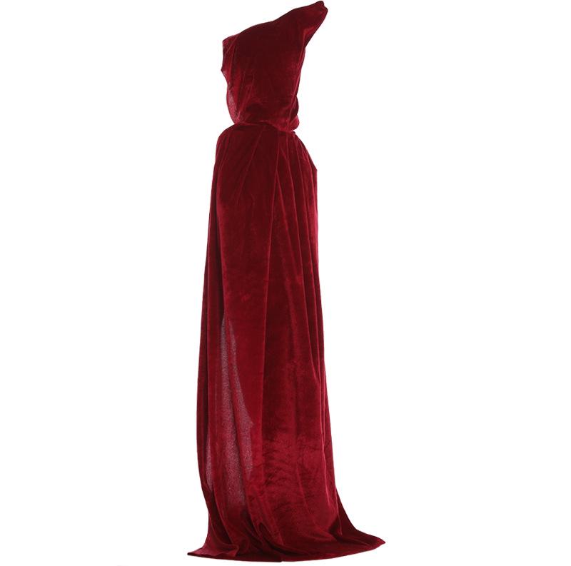 Pelerină de Halloween din catifea pentru copii și adulți - Pelerină costum cosplay de vrăjitoare sau secerător