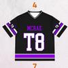 2026 New Tate Mcrae T8 Football Jersey Women's Y2k Fashion Casual Sweatshirt Concert Comfortable And Versatile Hot Girl Top