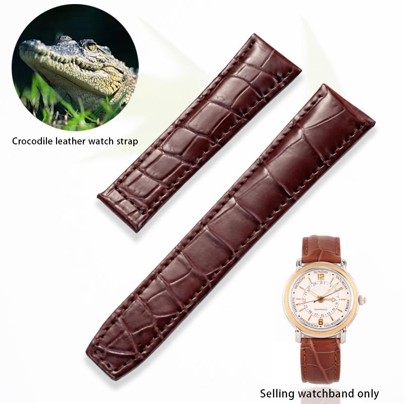 

For Maurice Lacroix Craftsmanship Series watch strap, 22mm brown genuine leather watch accessory 22mm коричневий
