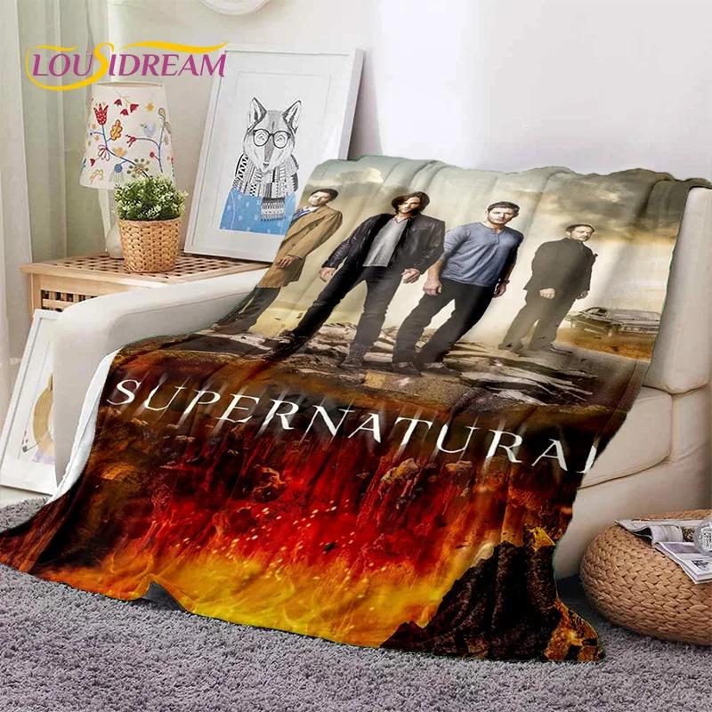 D Supernatural Dean Sam Soft Flannel Throw Blanket Cozy Picnic Bed Sofa Home Bedroom Gift