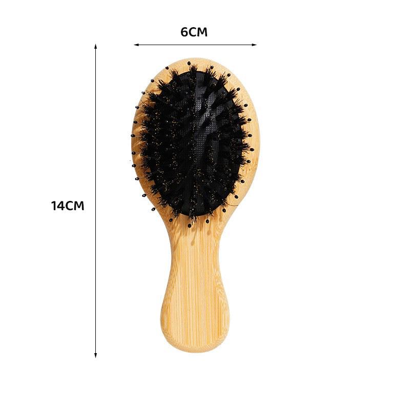Mini Portable Boar Bristle Scalp Massage Brush