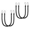4Pack Elegant Boho Style Cotton Rope Curtain Tiebacks Soft Hand Woven Decorative Holdbacks for Home or Office Drapes
