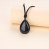 Obsidian Teardrop Amulet Power Stone Unisex [Koai] Necklace,