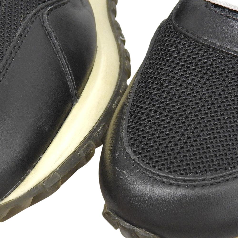 LOUIS VUITTON Excellent condition Run Away sneakers, women's shoes, black, size 37 1/2 shoes 37.5 blackUsed
