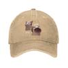 Funny Pop Silly Cat Meme Baseball Caps for Unisex Women Distressed Washed Snapback Cap YK Kitty Outdoor Activities Adjustable Hat
