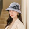 Womens Autumn Winter Wool Fedora Hat With Adjustable Fit For Casual Wear