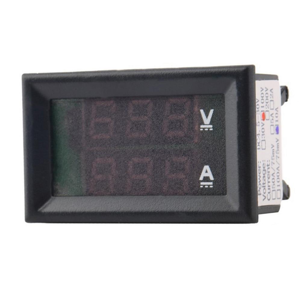 New DC1 100V 10A Digital Double Color Blue & Red LED Display Voltmeter Ammeter Voltage Current Indicator Home Use Tool