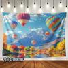 2D Colorful Balloon Backdrop Mountain Lake Photography Background