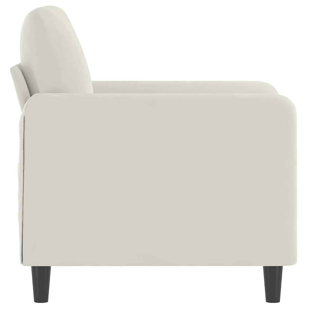 Cream Velvet Armchair 60 cm