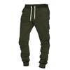 Men Pure Color Sport Trousers Elastic Waist Draw Rope Jogger Sweatpants