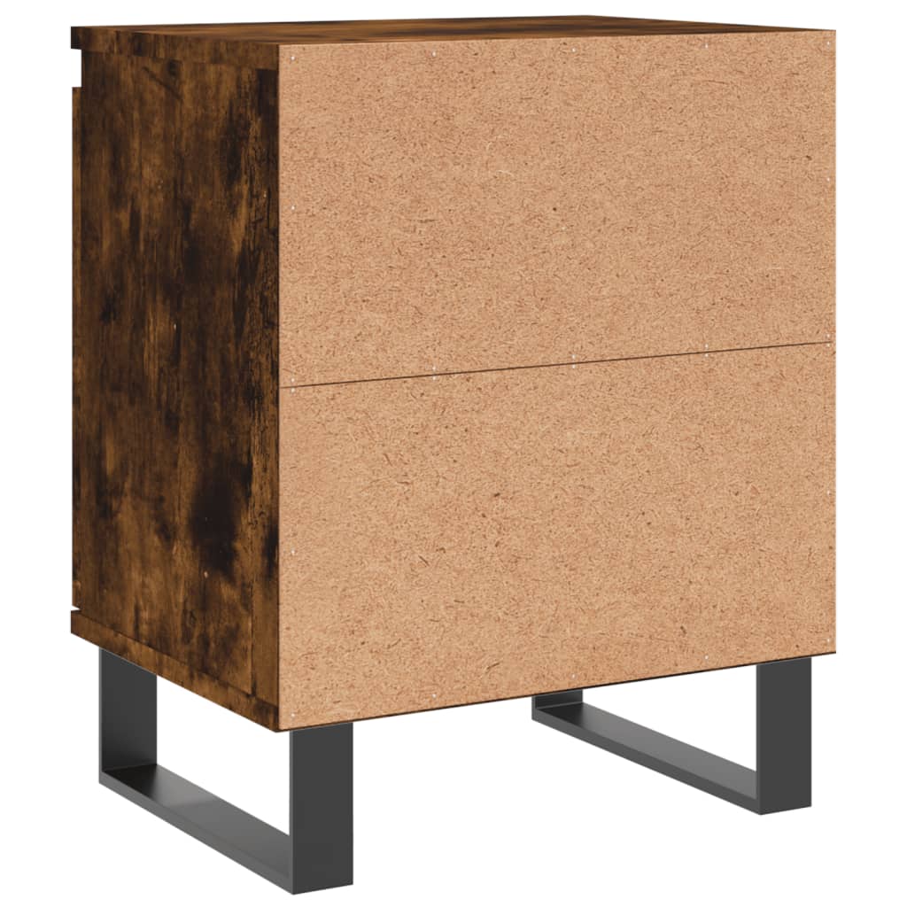 Nightstands (2 Pcs) Smoked Oak 40 X 30 X 50 Cm Particleboard