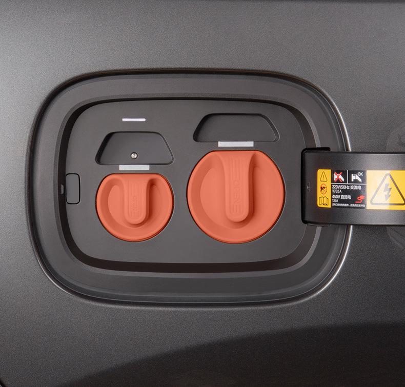 Silicone Waterproof Magnetic Charging Port Cover for Ideal L6-L9 Cars - Black Tech Accessory