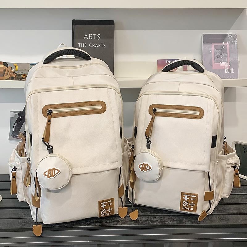 Schoolbag High-value Campus Style Lightweight and Versatile Leisure Travel Male and Female Junior High School High School Student Schoolbag Large