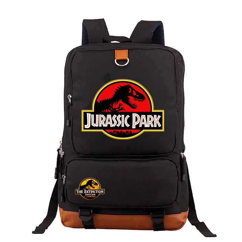 Jurassic Park Dinosaur Print Teen Student Schoolbag Large Capacity Travel Bag Casual Versatile