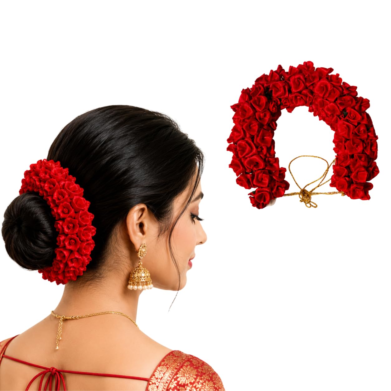 Curated Cart Gajra for Hair, Artificial