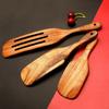 Teak Wood Sourdough Spurtle Heat Resistant Wooden Ladle Skimmer Natural Steak Shovel  Pizza Making