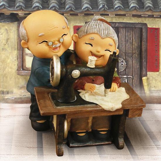 "Decor creativ pentru casă cuplu japonez în vârstă pentru nunți și cadouri - Model 935-1"