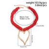 DIEZI Bohemian Multialyer Acrylic Beads Choker Necklace For Women Punk Fashion Big Heart Pendant Statement Collar Neck Jewelry